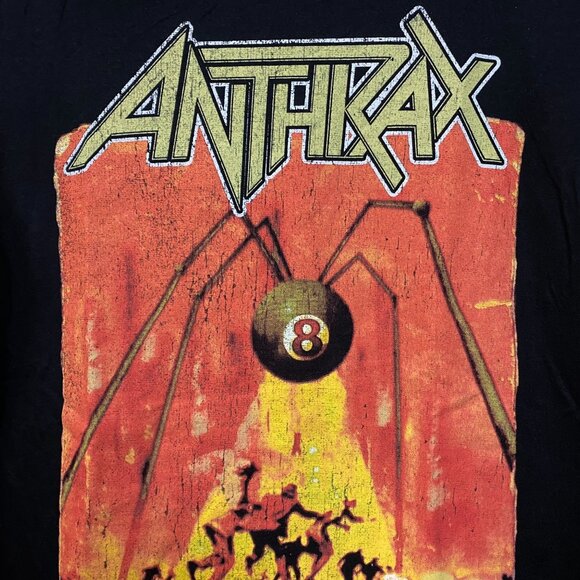 Anthrax Volume 8 The Threat is Real Heavy Metal Band T-Shirt Small - Picture 2 of 4